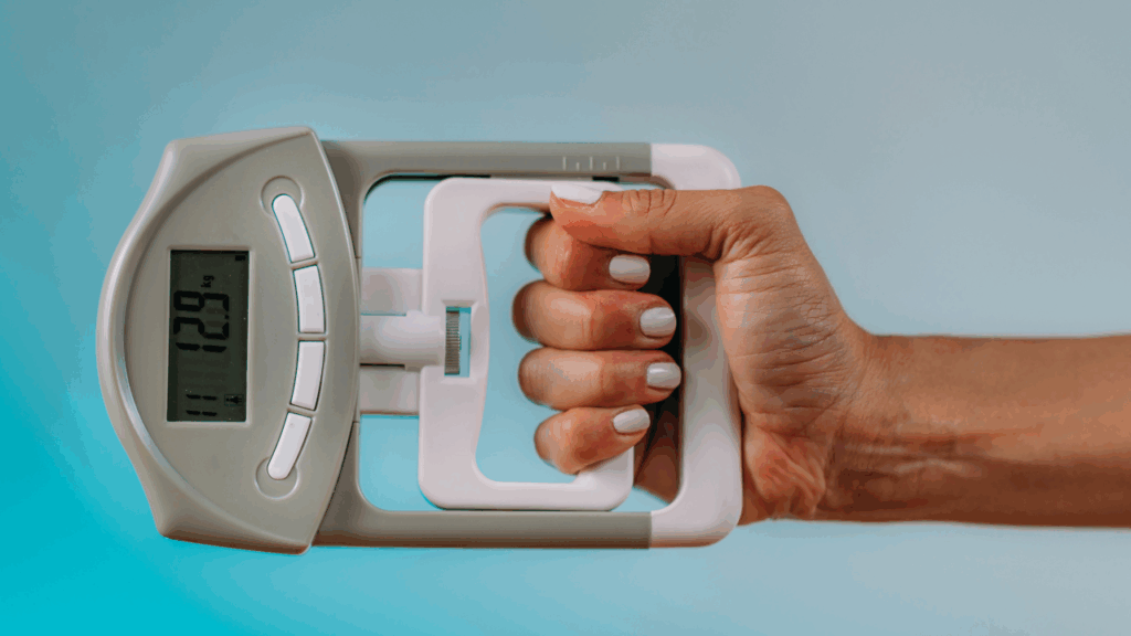 握力是評估全身肌肉力量最常見也容易執行的方式。握力過低可能有肌少症。