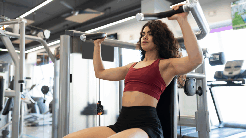 肩推機是常見的健身房器材